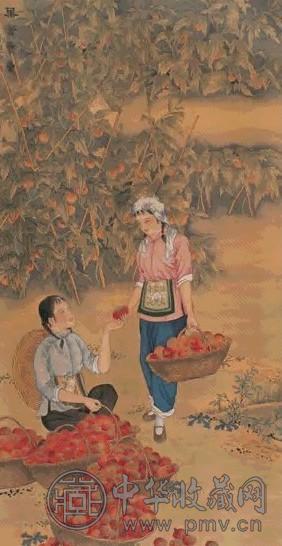 郑慕康 人物 立轴 设色纸本