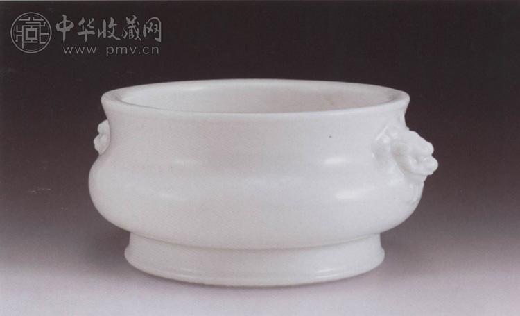 清康熙 德化窑兽耳香炉