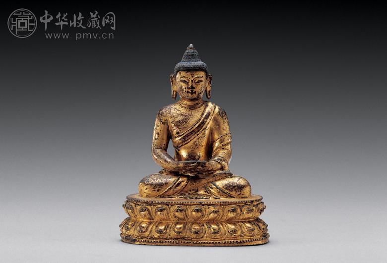明初 铜鎏金阿弥陀佛