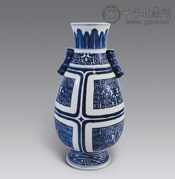 清 夔龙纹双耳尊