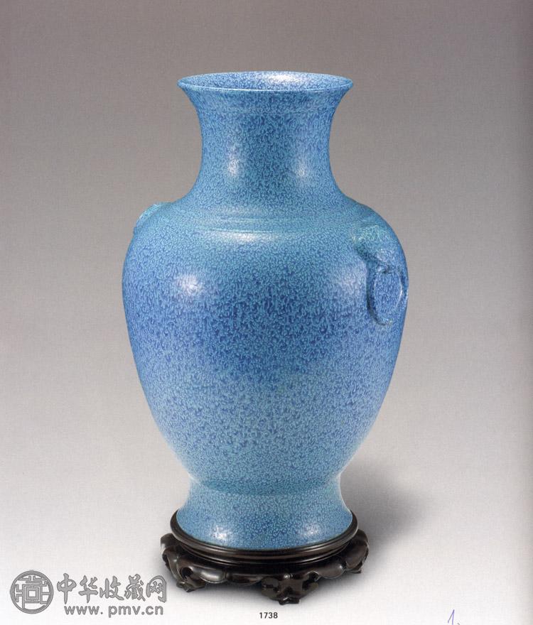 清乾隆 炉钧釉铺首耳尊 清乾隆 炉钧釉铺首耳尊