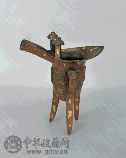 清乾隆 洒金兽面纹爵