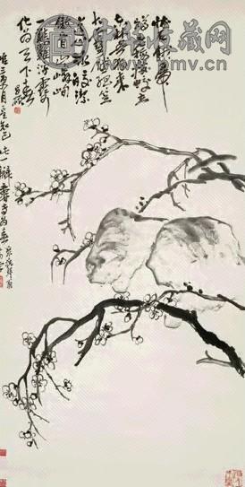 吴昌硕 墨梅 轴