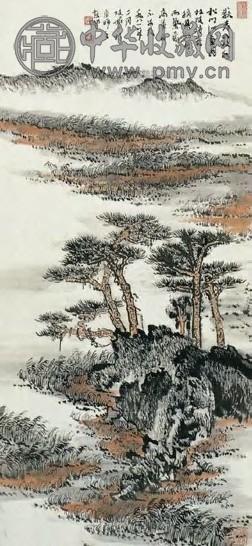 陆俨少 现代 杜陵诗意图 轴