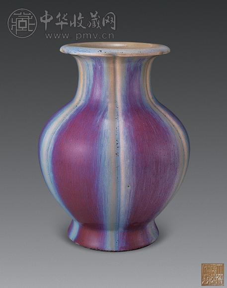 清道光 窑变釉石榴尊