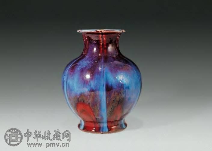 清乾隆 窑变釉石榴尊