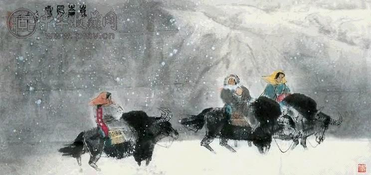 马西光 昆仑风雪 镜心 设色