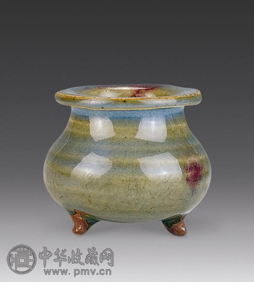 宋 钧窑三足炉