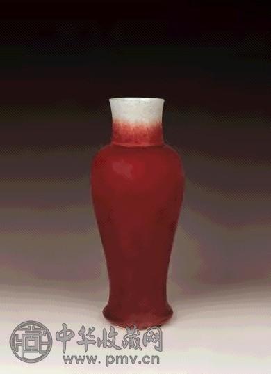 清康熙 郎窑红釉观音尊