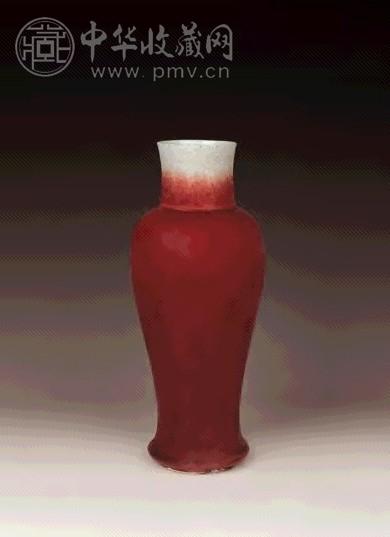 清康熙 郎窑红釉观音尊