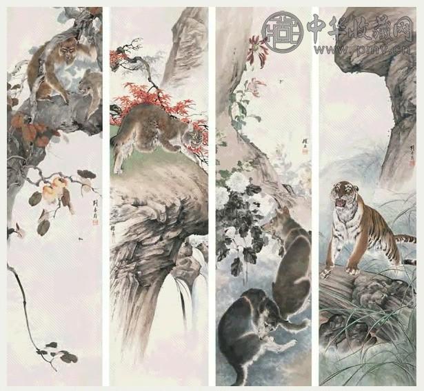 刘奎龄 走兽 镜心 设色纸本