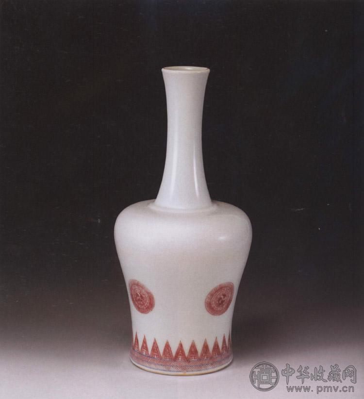 清康熙 青花釉里红摇铃尊 清康熙 青花釉里红摇铃尊