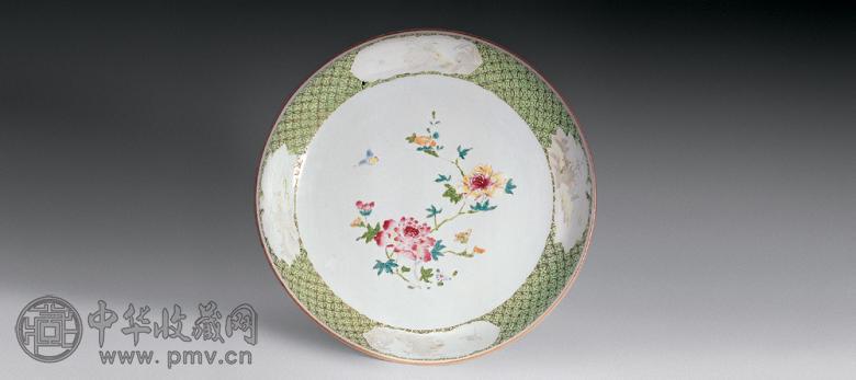 清乾隆 粉彩花鸟盆