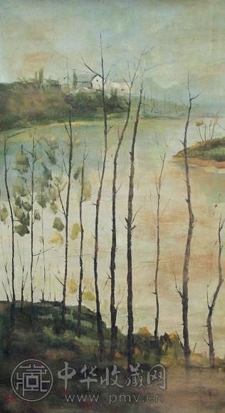 吴冠中 风景油画 油画画布