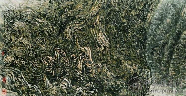 崔振宽 三峡崖皴 立轴 纸本