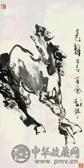 刘勃舒 马 立轴 水墨纸本