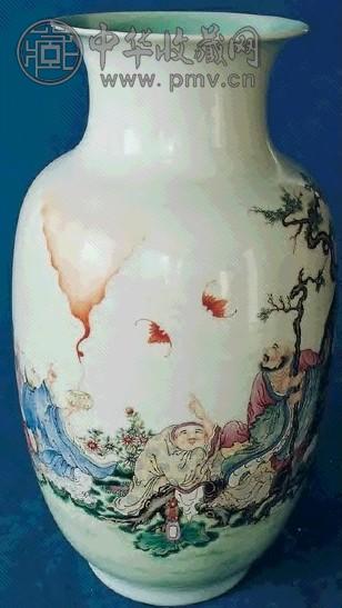 民国 粉彩人物纹灯笼尊