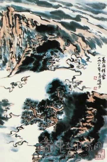 陆俨少 横云图 立轴 纸本