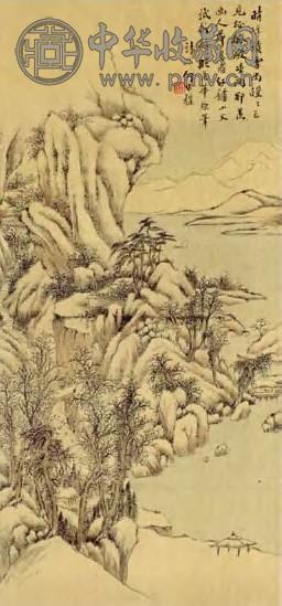 何维朴 近现代 晴峰积雪 轴