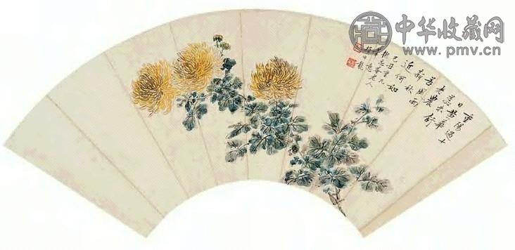 颜伯龙 秋菊 镜心 设色纸本