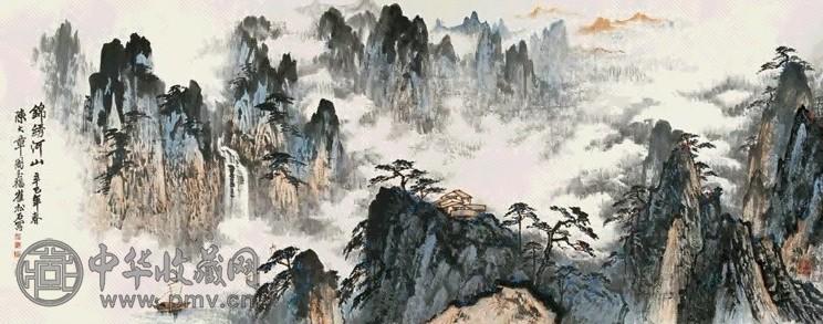 陈大章 山水 镜心 设色纸本