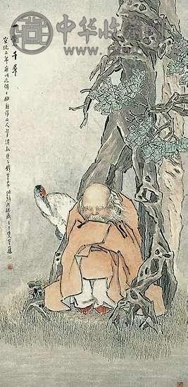 钱慧安 一觉千年 轴