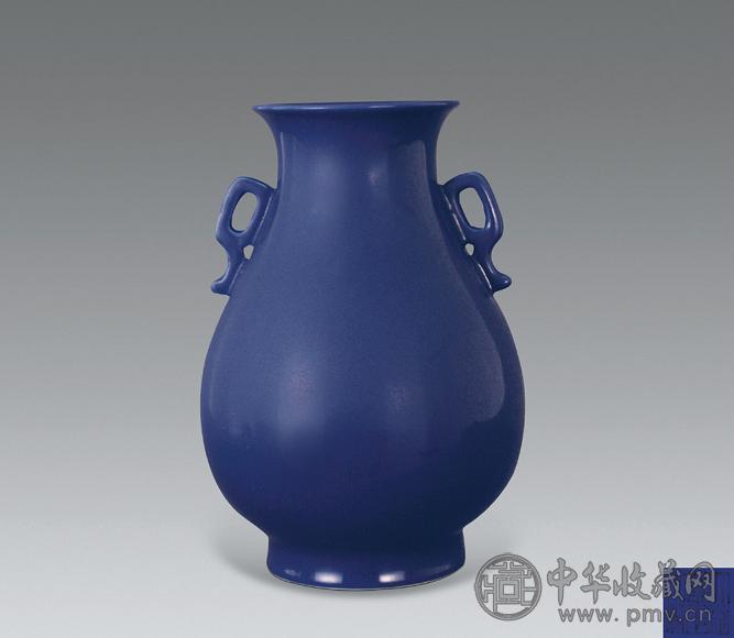 清 祭蓝釉双耳尊