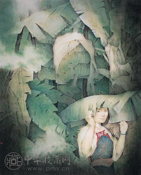 郑思京 春雨沙沙 镜心 设色纸本