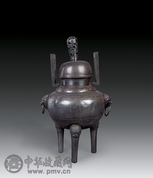 民国 银兽耳三足炉