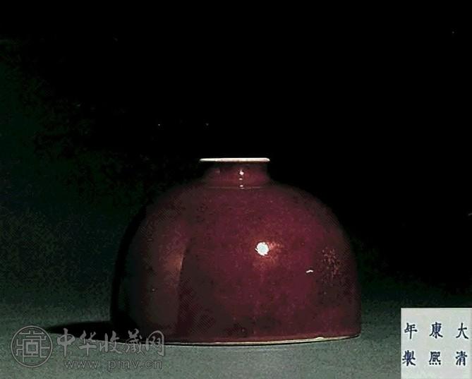 清康熙 豇豆红釉大白尊
