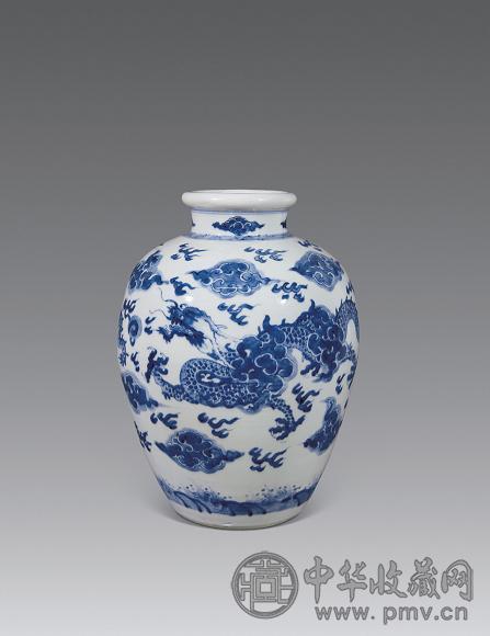 清雍正 青花云龙纹尊