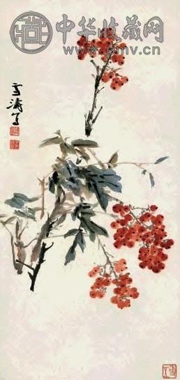 王雪涛 天竺新岁 立轴 设色纸本