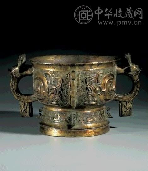 十七/十八世纪 铜鎏金簋