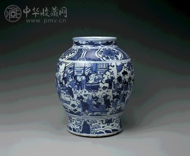 明嘉靖 青花婴戏图大罐