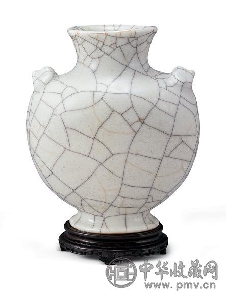 清乾隆 哥釉双耳小尊