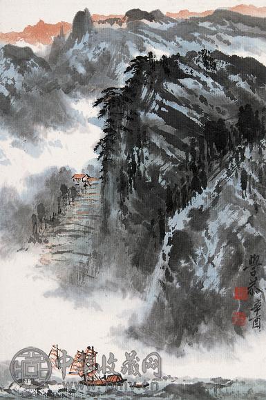 岑学恭 山水 册页 纸本
