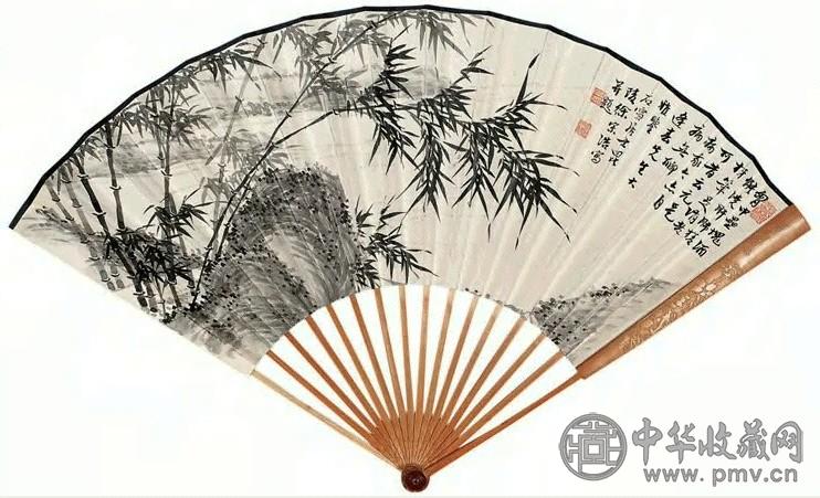 徐宗浩 墨竹图 扇面 水墨笺本