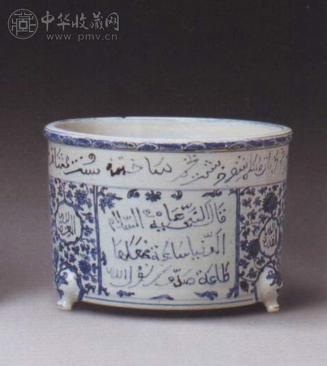 明正德 青花回文香炉