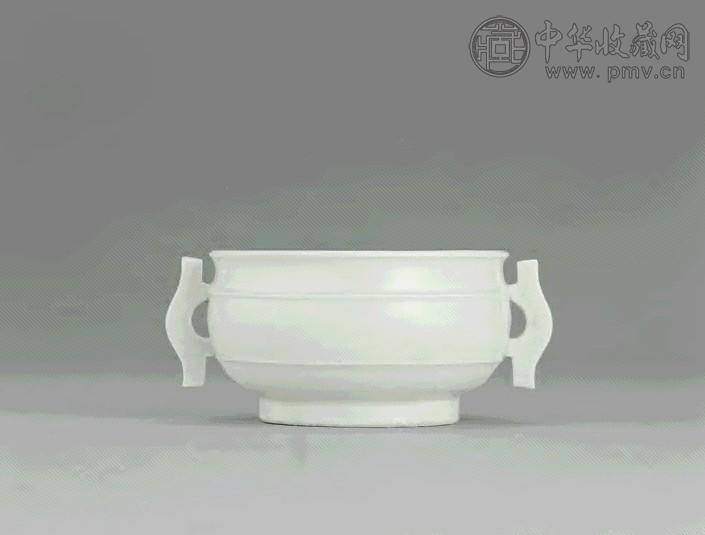 清早期 德化窑白釉双耳炉