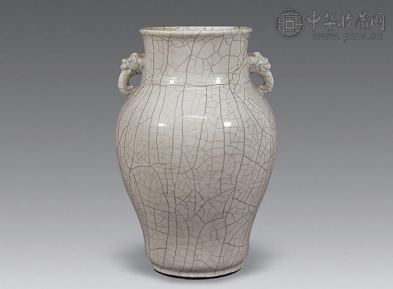 清中期 哥釉兽耳尊