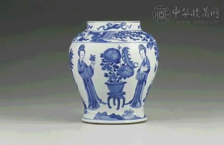 清康熙青花仕女图罐收藏资讯|艺术家|书画家|书画名人|书法家-中华收藏网