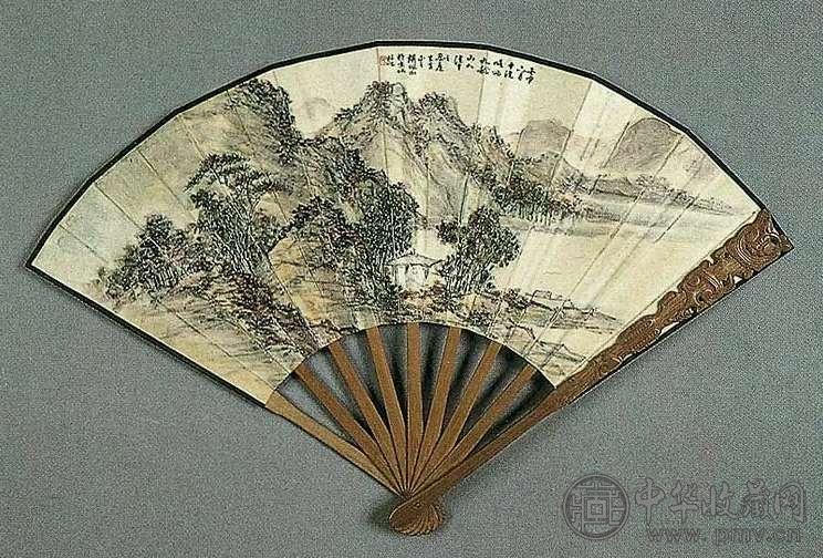 胡佩衡 山水 成扇