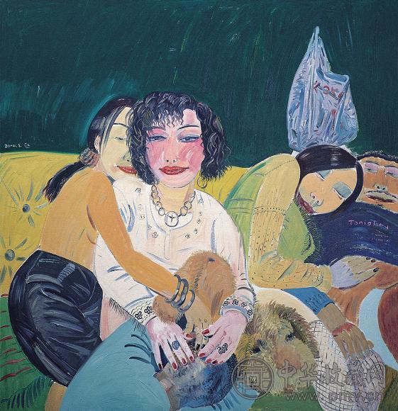 申玲 2004年 春天里搂一搂 抱一抱之一 布面 油画