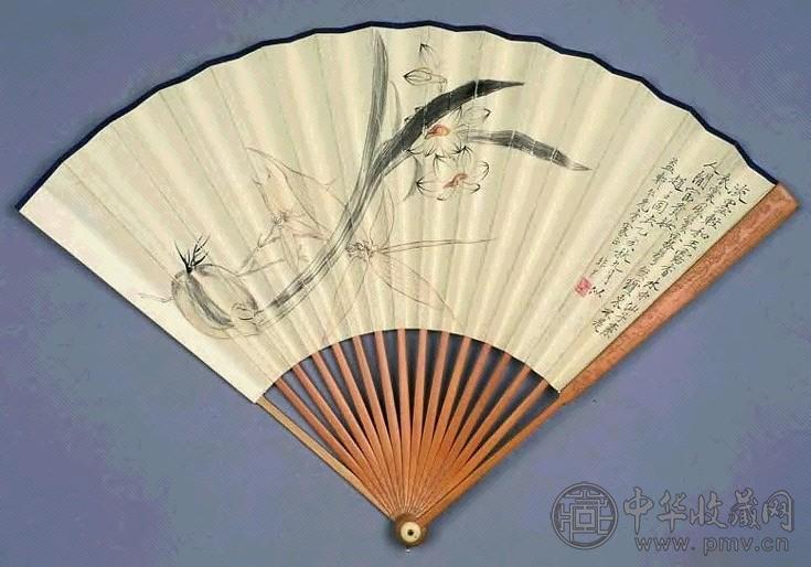 于非闇 1935年作 玉露香图 扇面 设色纸本