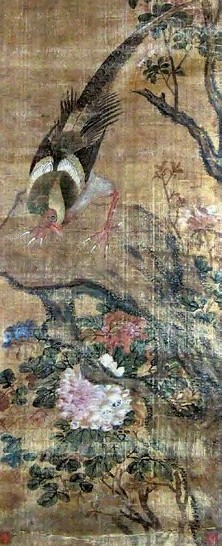 花鸟 立轴 设色绢本