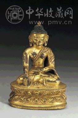 明 铜鎏金释迦牟尼佛像
