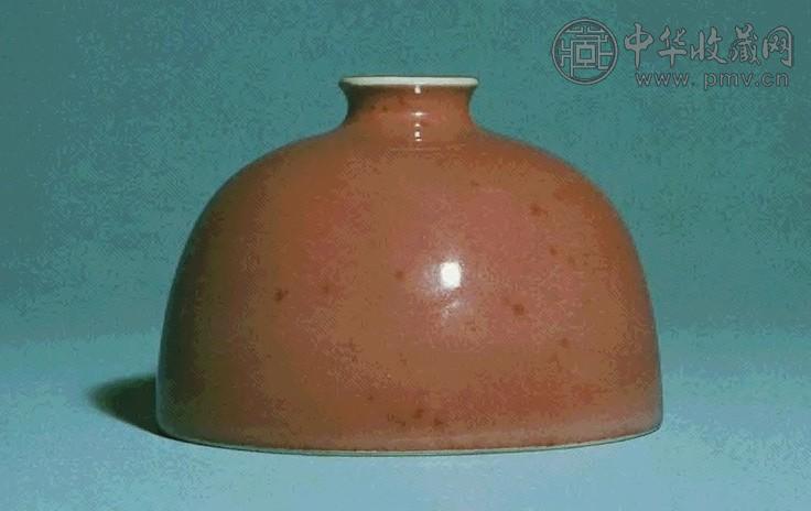 清康熙 缸豆红釉太白樽 清康熙 缸豆红釉太白樽