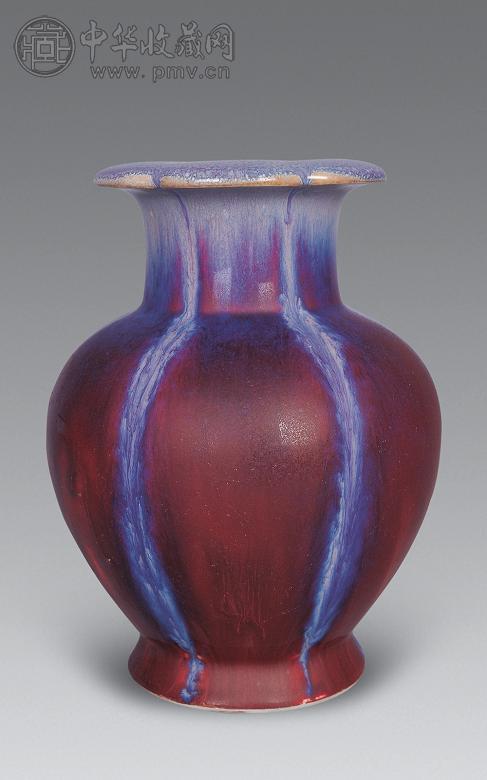 清 窑变釉石榴尊