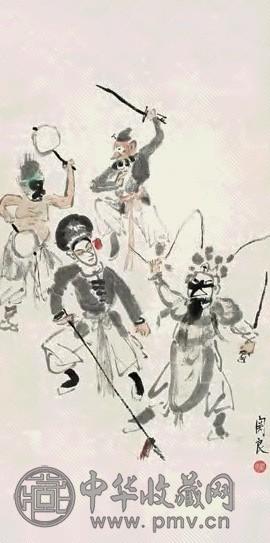 关良 戏曲人物 立轴 设色纸本 关良 戏曲人物 立轴 设色纸本