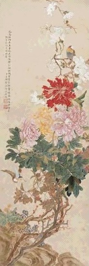 郭维芳 花鸟 立轴 设色纸本